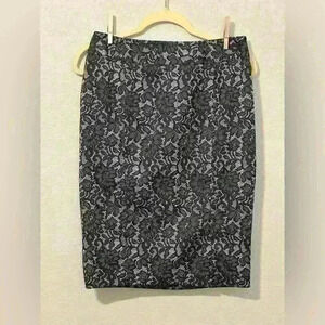 Whimsigoth Lace Pencil Skirt Witchy Fairy Grunge Floral Worthington Sz 4
